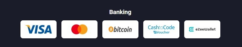 Banking options at Slottica casino - screenshot
