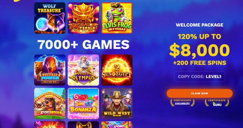 LevelUp Casino Welcome Package