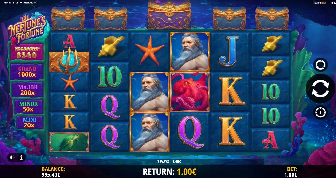 Neptune's Fortune Megaways Main Game