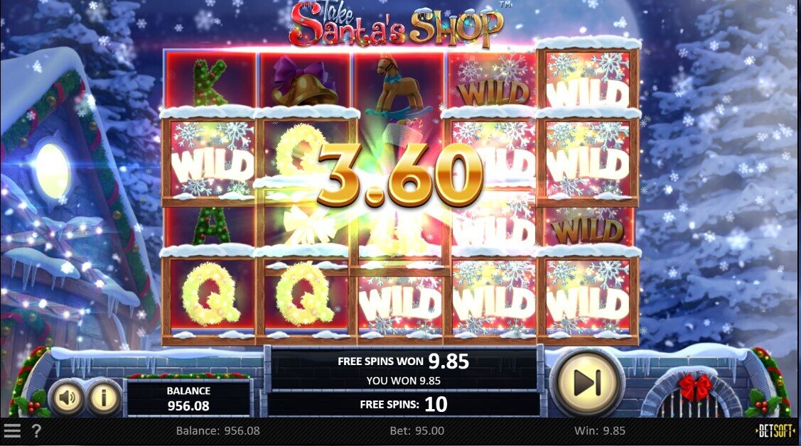 Take Santa's Shop Free Spins 10 Bombs