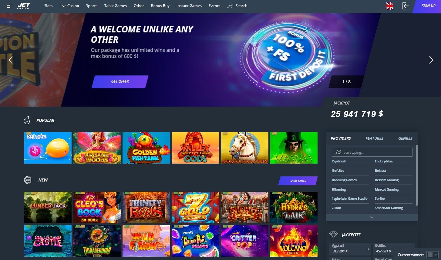 Jet Casino Pokies