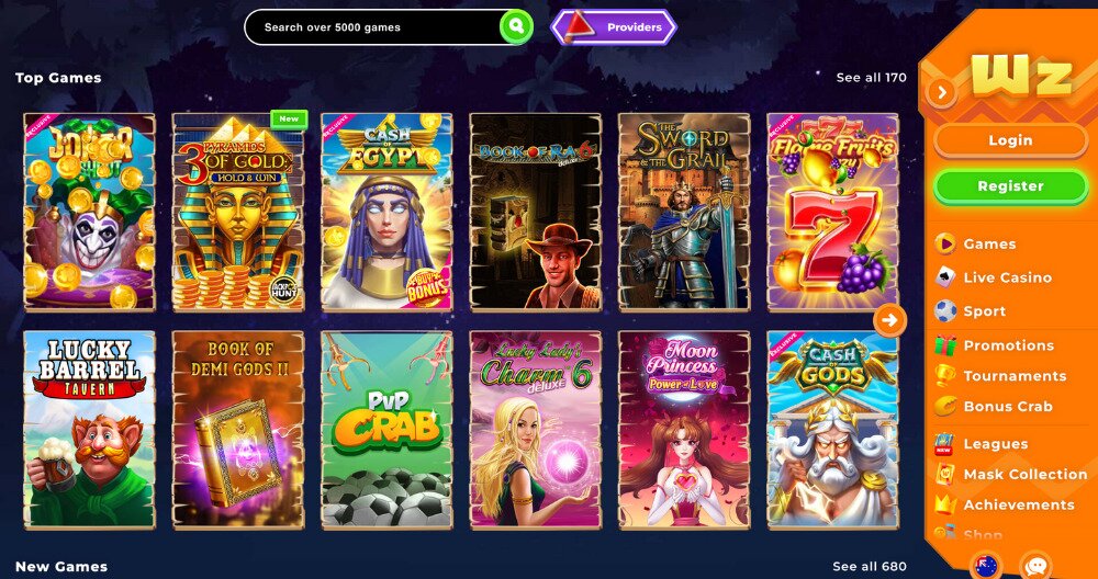 Wazamba Casino Top Games