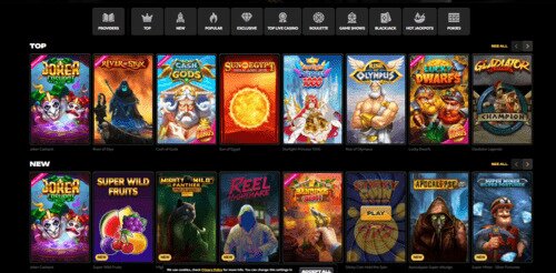 Spinsy Casino games