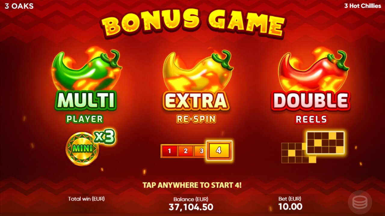 3 hot chillies bonus game - 2 hot chillies