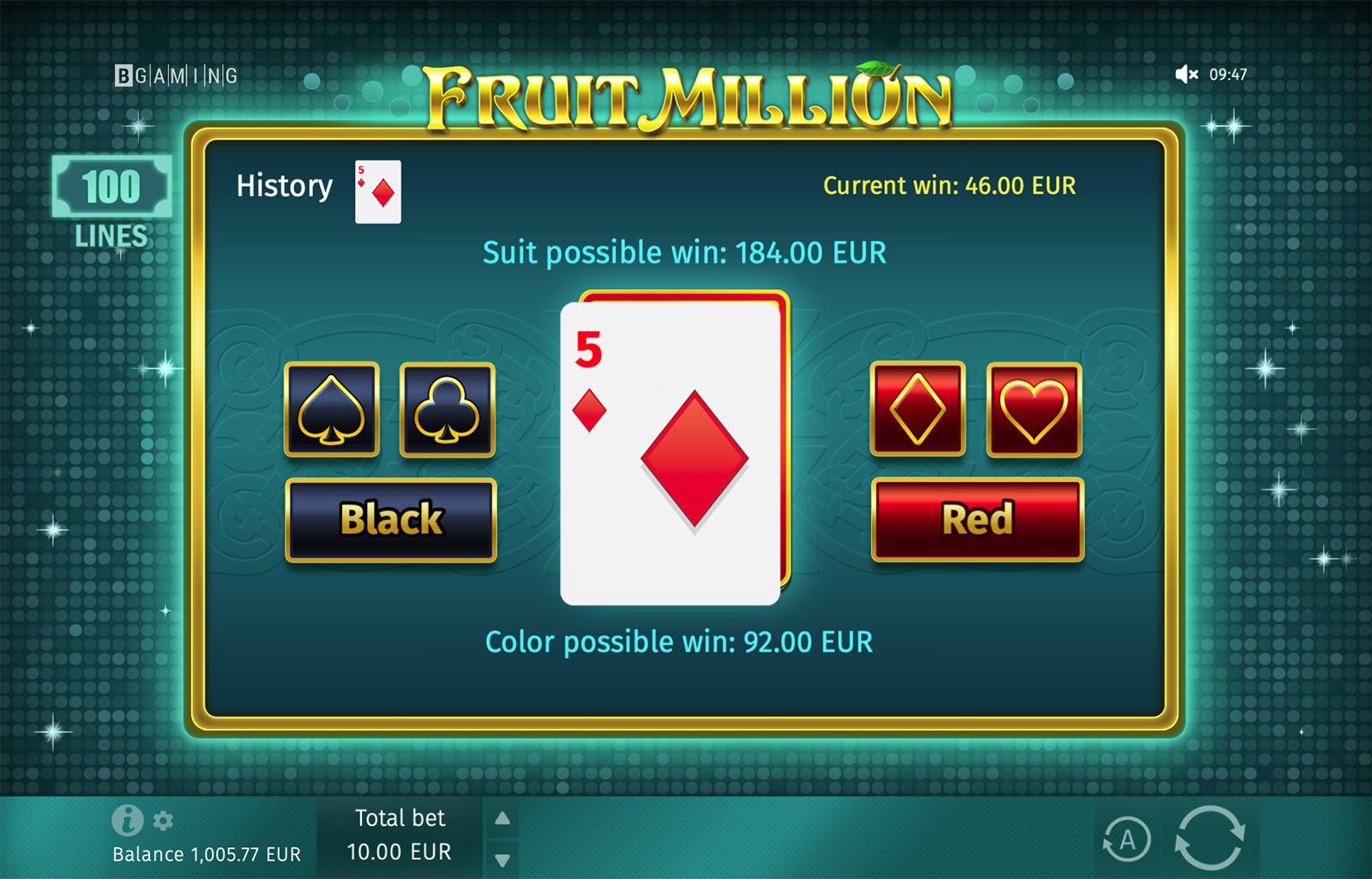 Fruit Million Bonus Game