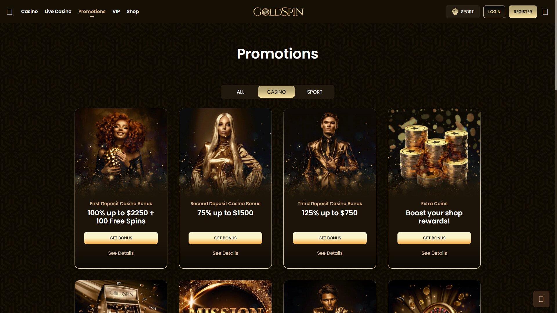 GoldSpin Casino Promotions