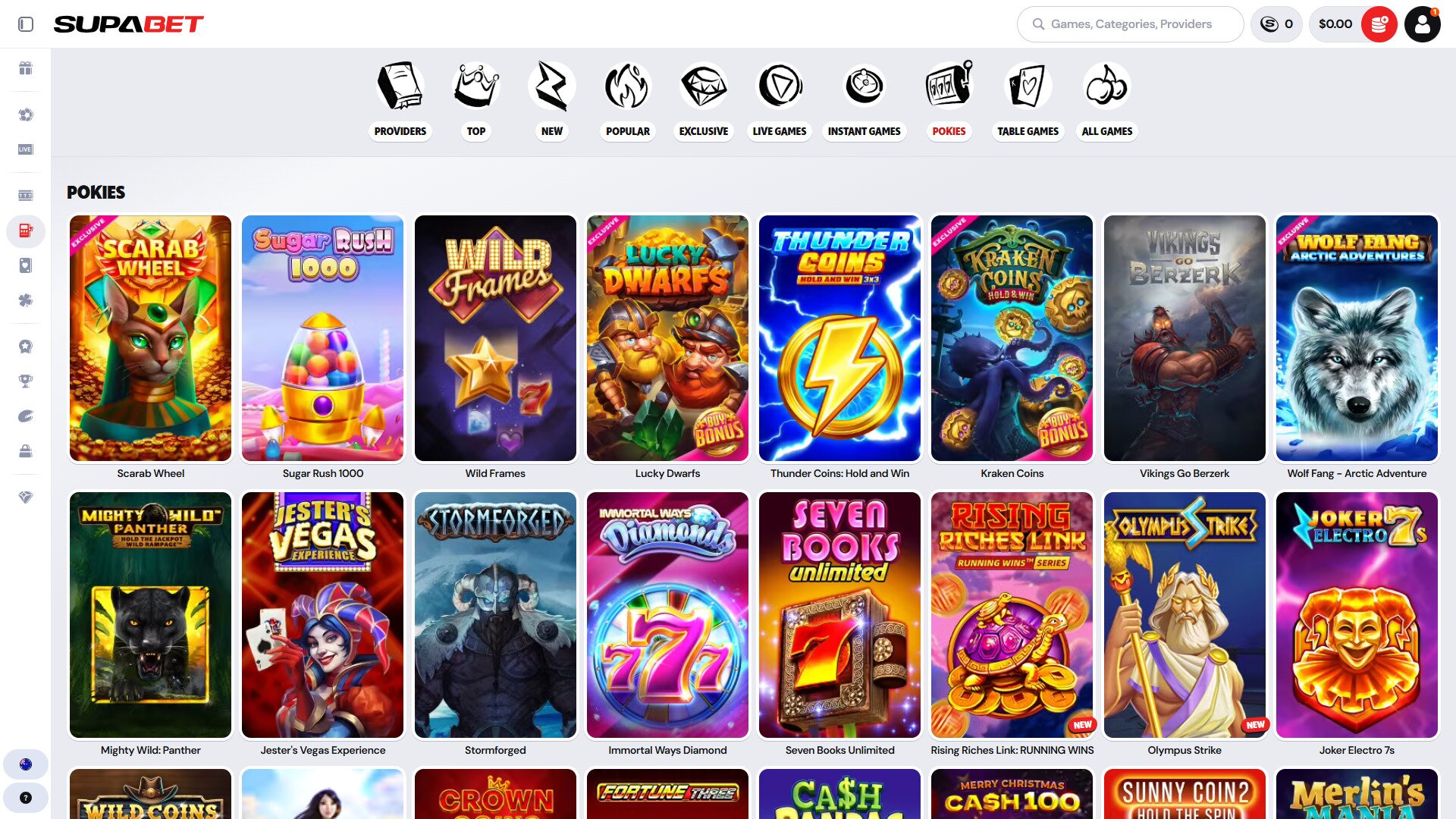 Supabet Casino Pokies