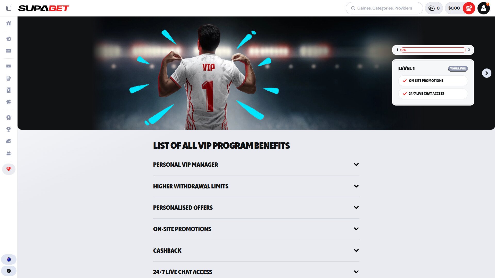 Supabet Casino - VIP