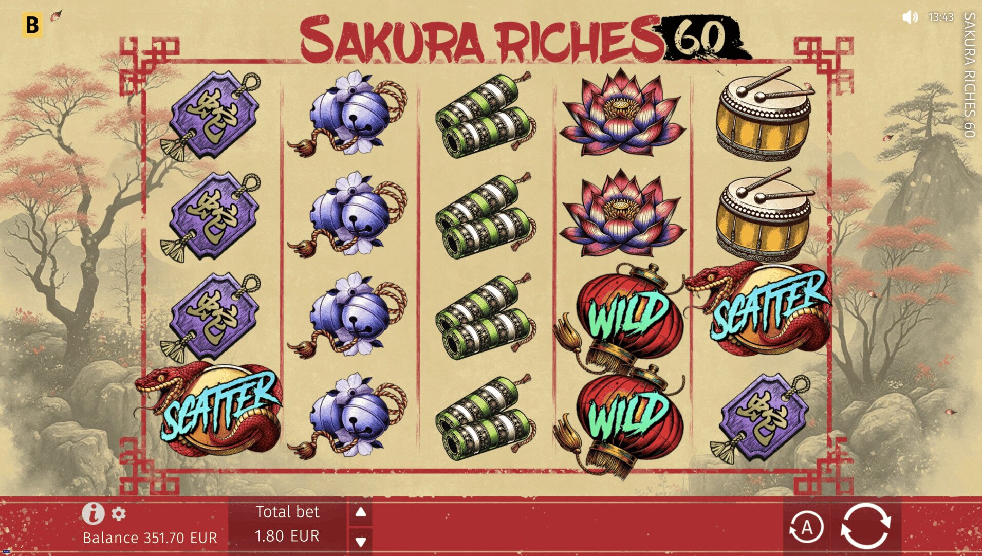 Sakura Riches 60 - Gameplay