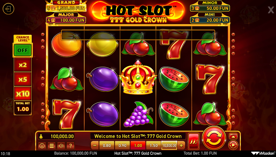 Hot Slot 777 grid gameplay