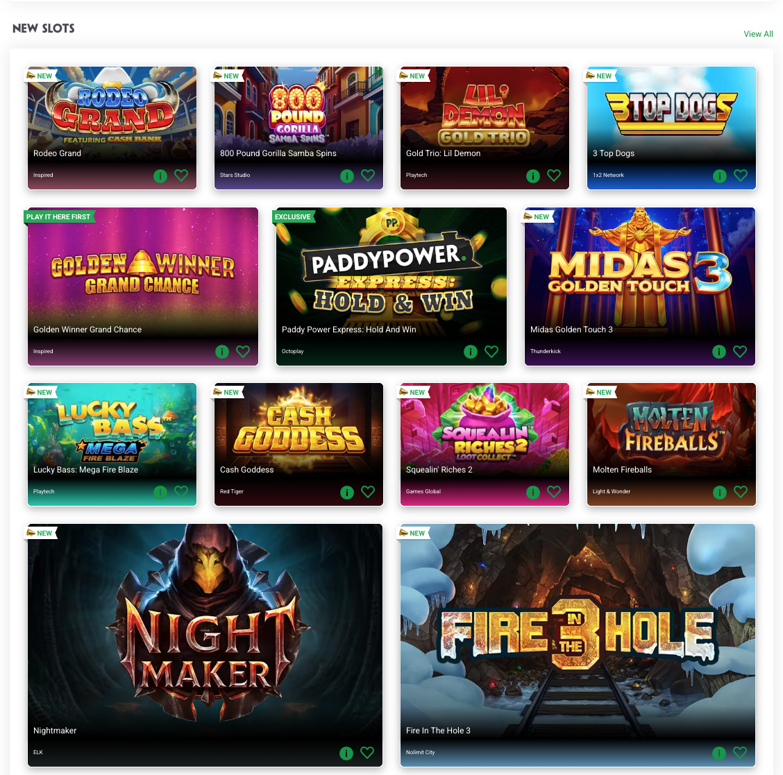 Paddy Power Games Section