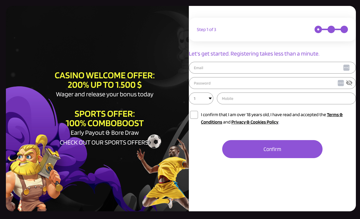 ProntoBet Sign Up