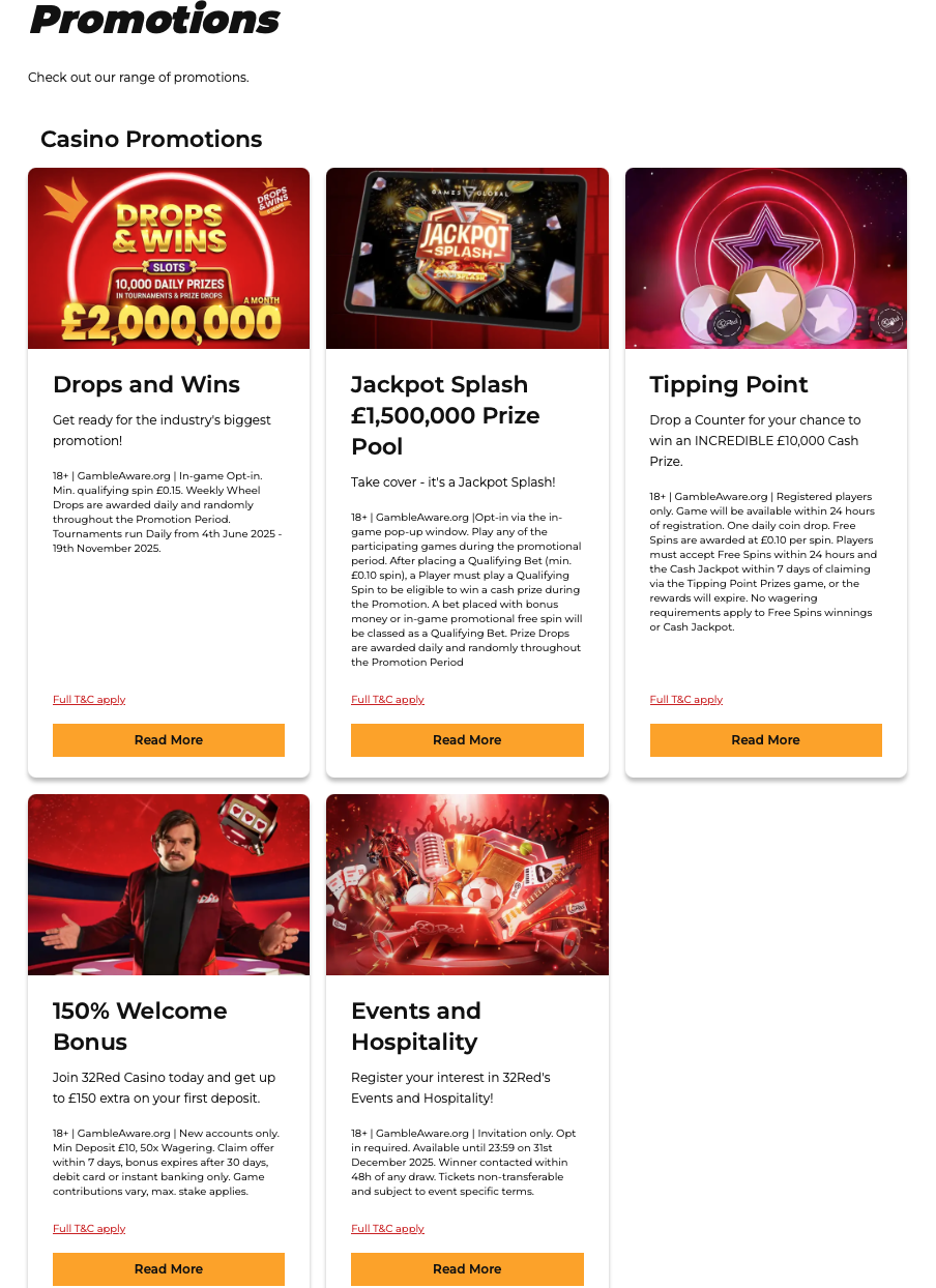 32 Red Bonuses