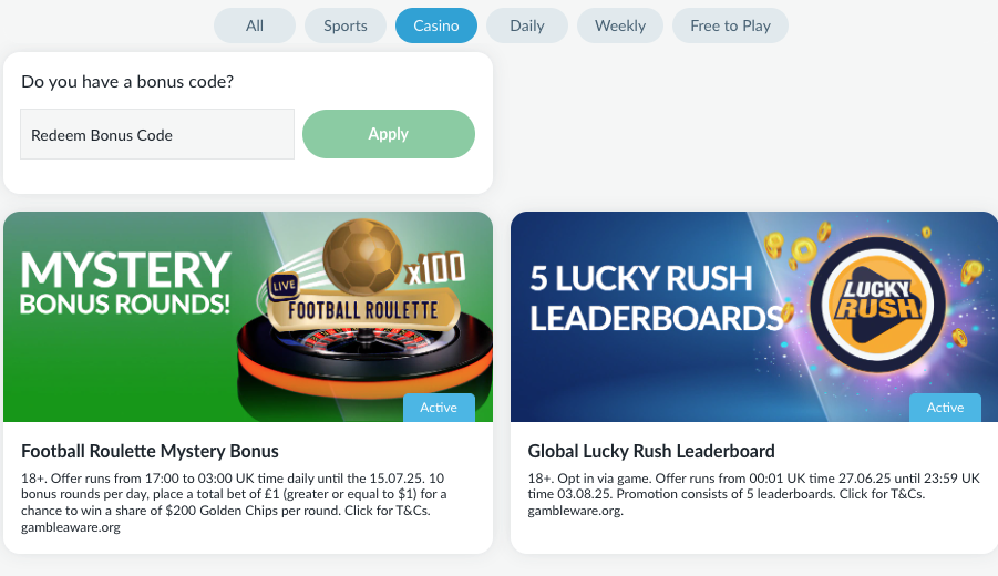 BetVictor Promotions