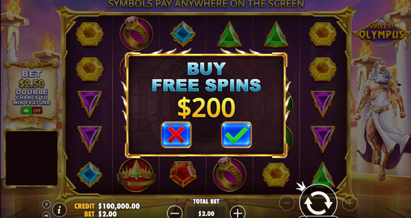 Gates of Olympus Free Spins Feature