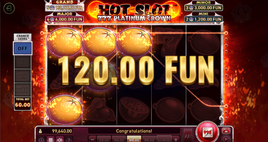 Hot Slot 777 Platinum Crown Free Demo Mode