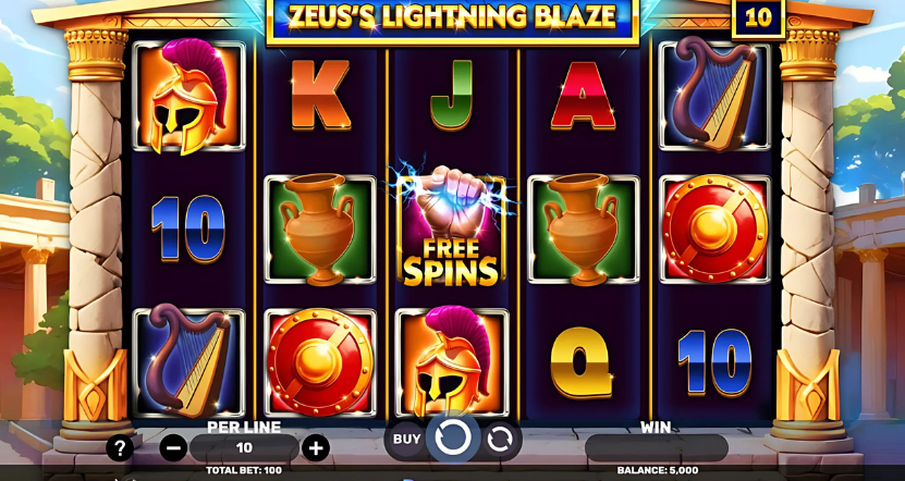 Zeus’s Lightning Blaze Gameplay