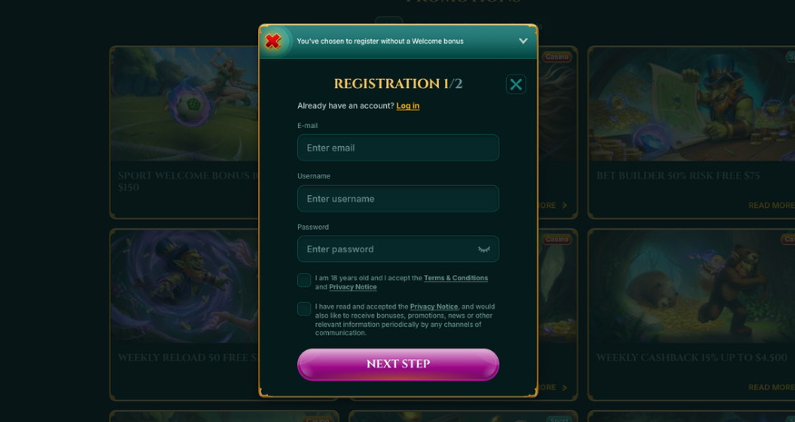 7Signs Casino Registration Process